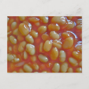 Tarjeta postal de judías al horno