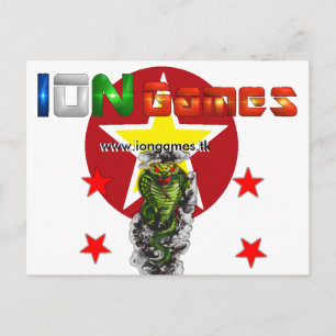 Tarjeta postal de juegos de ión