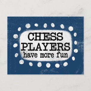 Tarjeta Postal de Jugadores de Ajedrez Divertidos