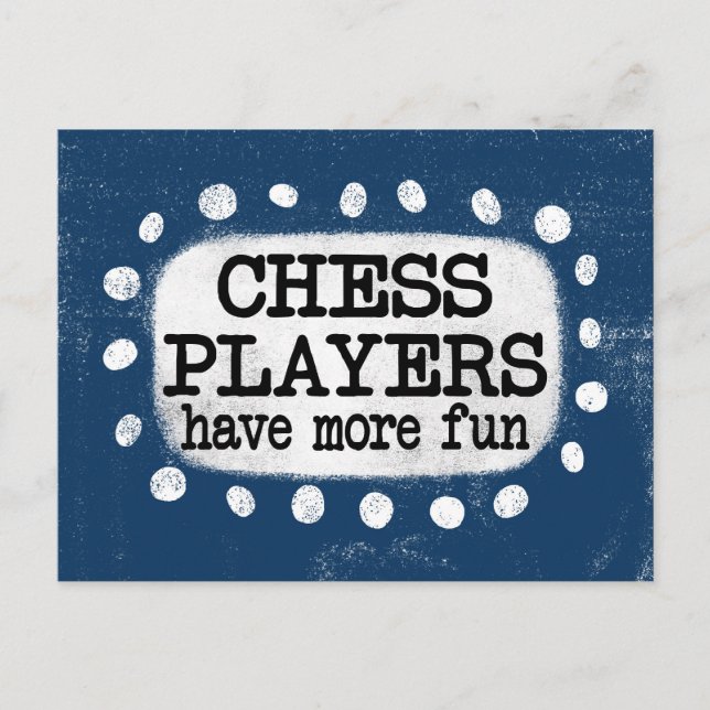 Tarjeta Postal de Jugadores de Ajedrez Divertidos (Anverso)