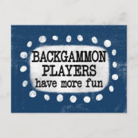 Tarjeta postal de Jugadores de Backgammon se Divie