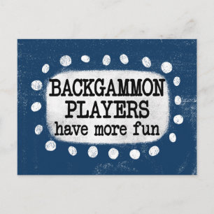 Tarjeta postal de Jugadores de Backgammon se Divie