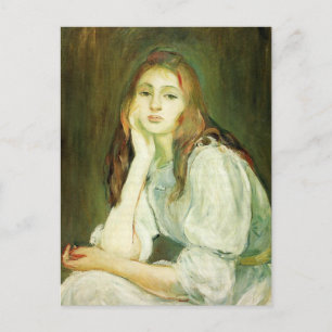 Tarjeta postal de Julia soñando de Berthe Morisot