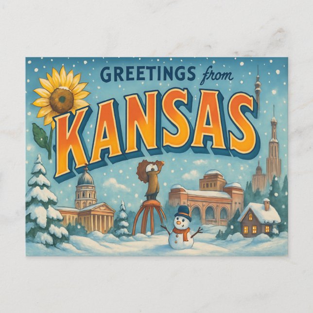 Tarjeta postal de KANSAS (Anverso)