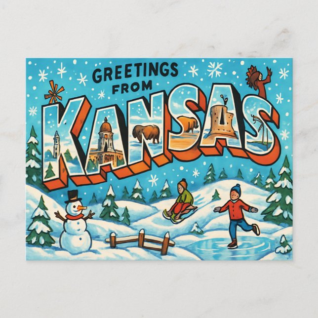 Tarjeta postal de KANSAS (Anverso)