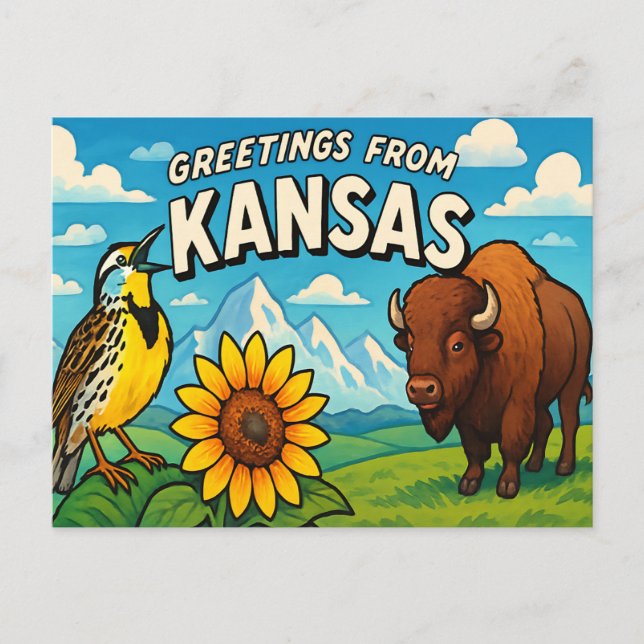 Tarjeta postal de KANSAS (Anverso)