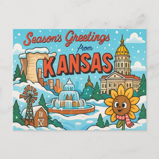 Tarjeta postal de KANSAS (Anverso)