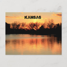 Tarjeta postal de Kansas Sunset Reflection Sterlin