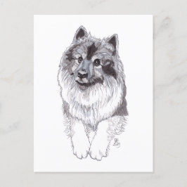 Tarjeta postal de Keeshond de Doggust 2019