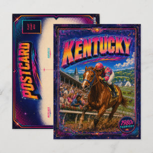 Tarjeta postal de Kentucky de los 80 retro