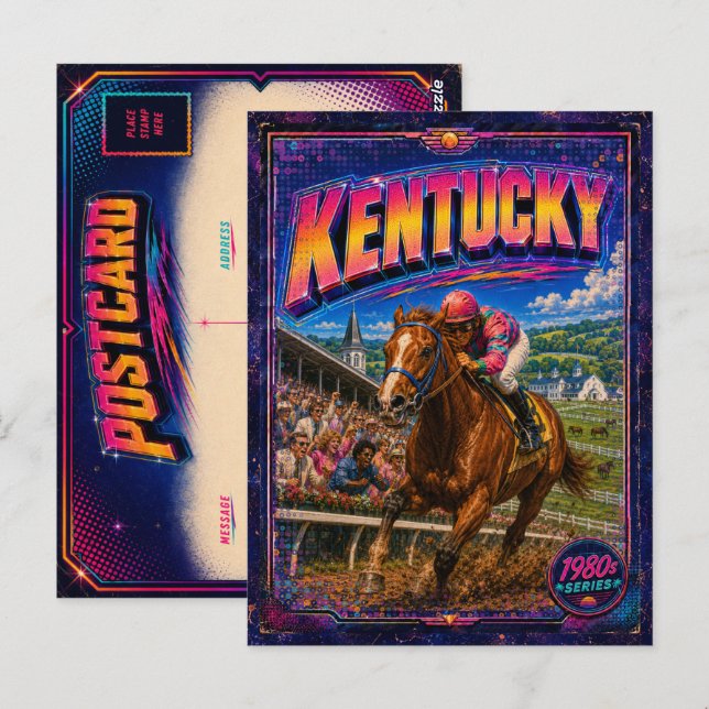 Tarjeta postal de Kentucky de los 80 retro (Anverso / Reverso)