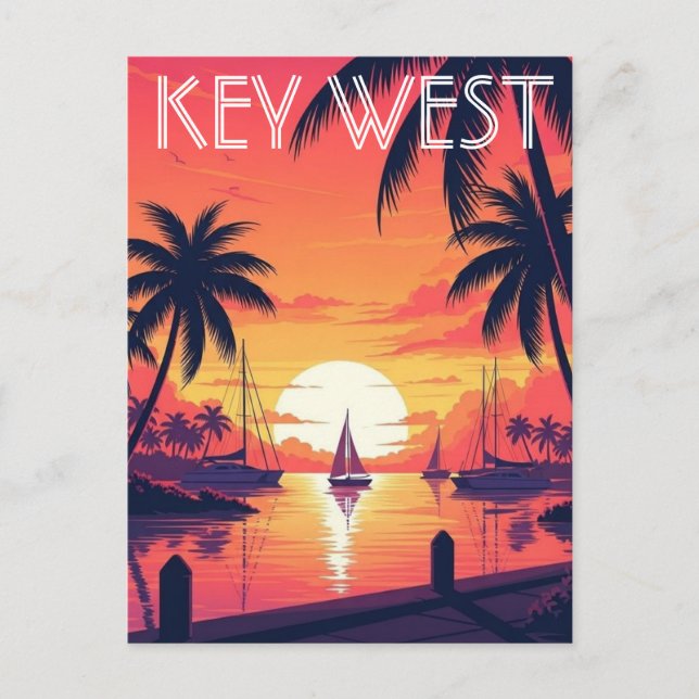 Tarjeta postal de Key West Florida (Anverso)