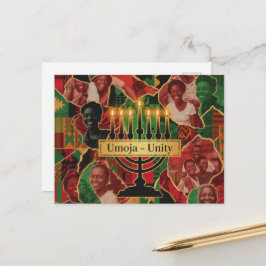Tarjeta postal de Kinara de Kwanzaa feliz