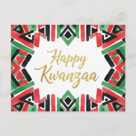 Tarjeta postal de Kinara de Kwanzaa feliz