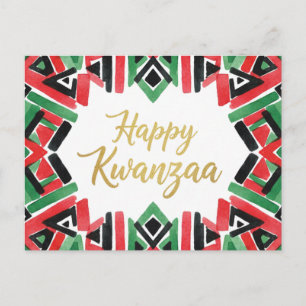 Tarjeta postal de Kinara de Kwanzaa feliz