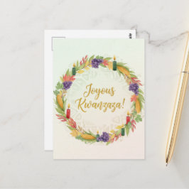 Tarjeta postal de Kinara de Kwanzaa feliz