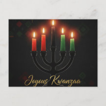Tarjeta postal de Kinara Feliz Kwanzaa