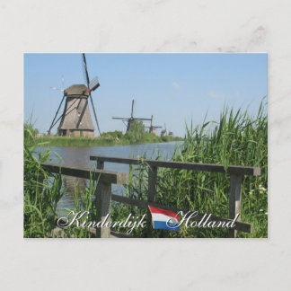 Tarjeta postal de Kinderdijk Windmills Holland