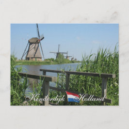 Tarjeta postal de Kinderdijk Windmills Holland