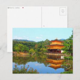 Tarjeta postal de Kinkaku-ji, Kyoto, Japón