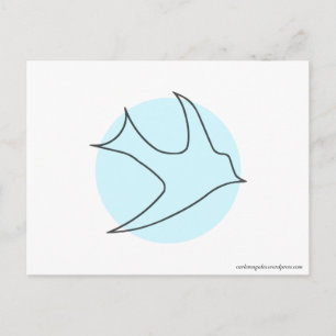 Tarjeta postal de Knightingales (Azul)