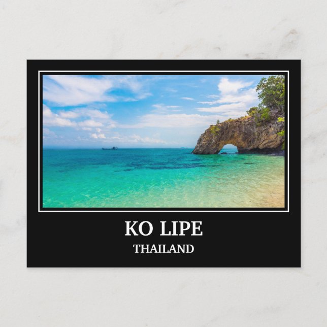 Tarjeta postal de Ko Lipe Tailandia (Anverso)