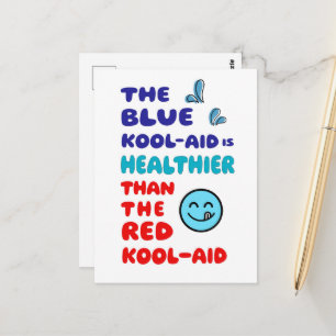 Tarjeta postal de Kool-Aid azul