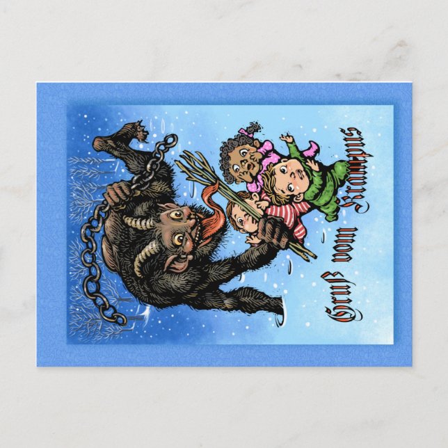 Tarjeta postal de Krampus (Anverso)