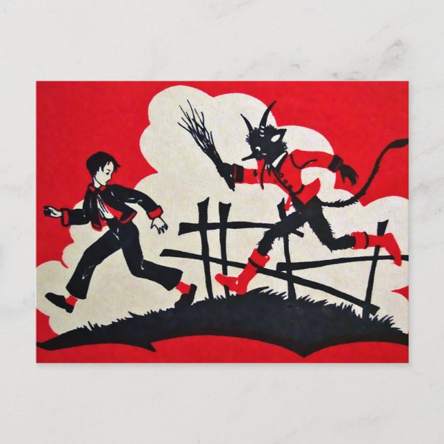 Tarjeta postal de Krampus de Vintage (Anverso)