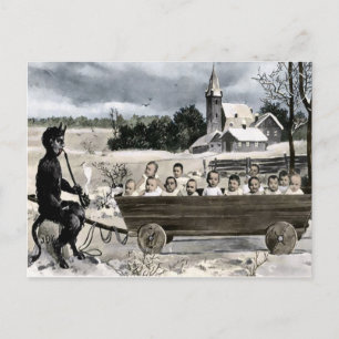 Tarjeta postal de Krampus de Vintage