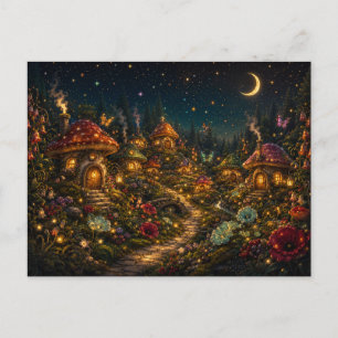 Tarjeta postal de la aldea de hongos dormidos de M