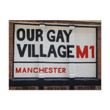 Tarjeta postal de la Aldea Gay de Manchester