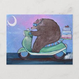 Tarjeta postal de la aventura de la torta de cumpl