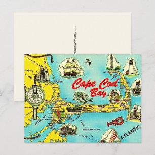 Tarjeta postal de la bahía de Cape Cod
