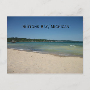Tarjeta postal de la bahía de los Botones Michigan