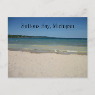Tarjeta postal de la bahía de los Botones Michigan
