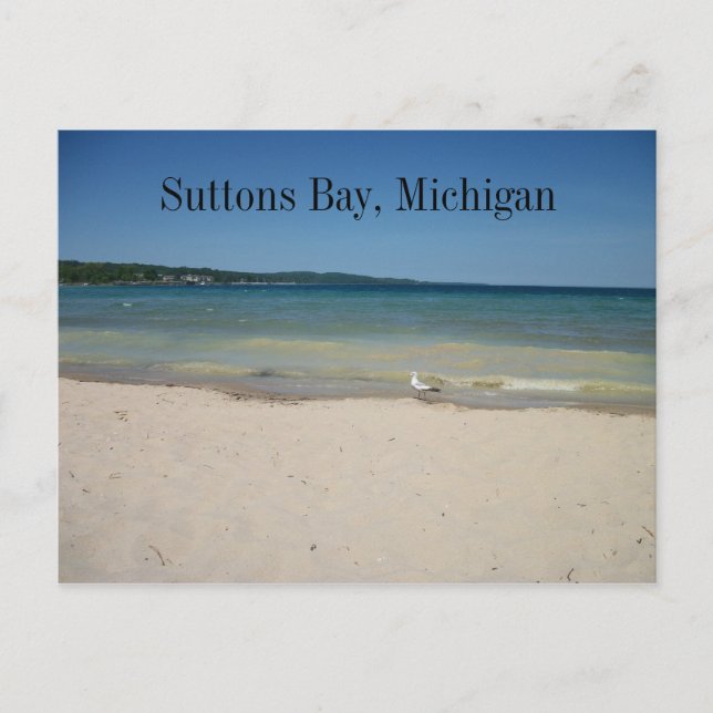 Tarjeta postal de la bahía de los Botones Michigan (Anverso)