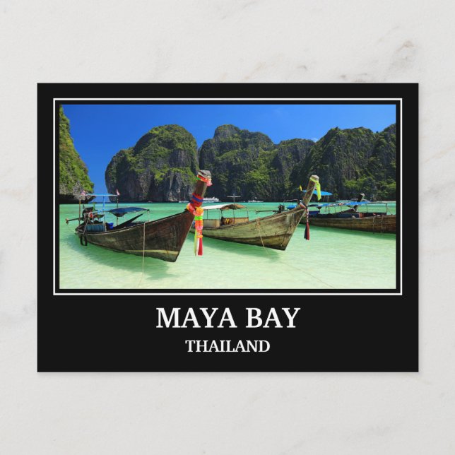 Tarjeta postal de la bahía de Maya Tailandia (Anverso)