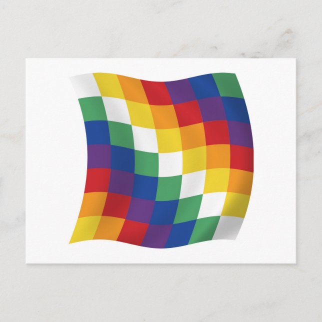 Tarjeta postal de la bandera Aymara (Anverso)