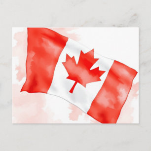 Tarjeta postal de la bandera clásica de Canadá