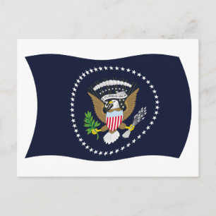 Tarjeta postal de la bandera con el sello presiden