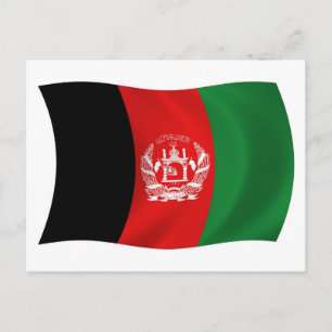 Tarjeta postal de la bandera de Afganistán