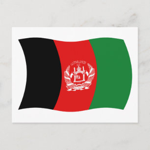 Tarjeta postal de la bandera de Afganistán