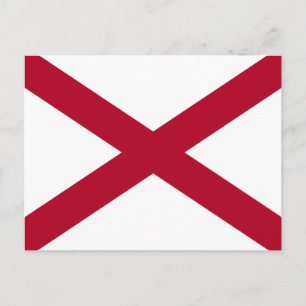 tarjeta postal de la bandera de Alabama