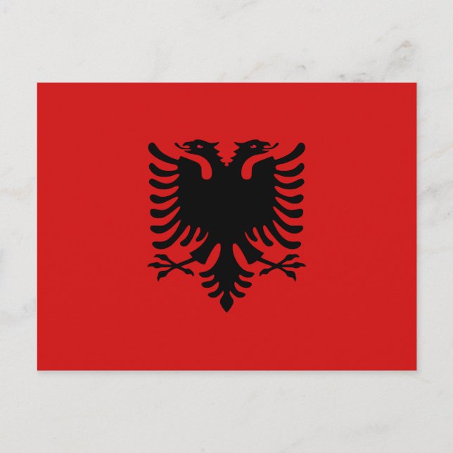 Tarjeta postal de la bandera de Albania (Anverso)
