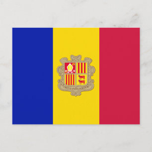 Tarjeta postal de la bandera de Andorra