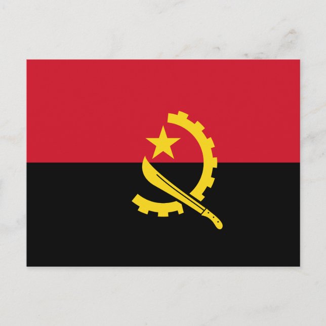 Tarjeta postal de la bandera de Angola (Anverso)