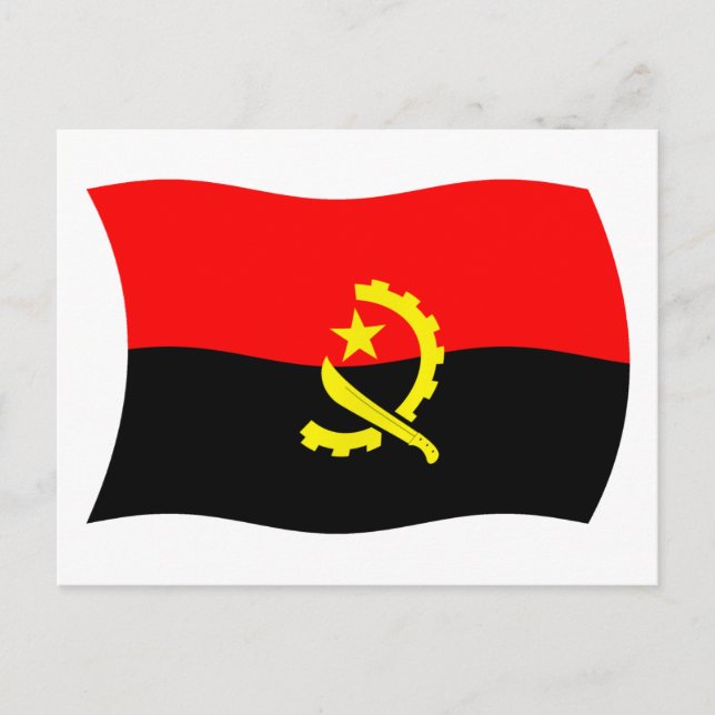 Tarjeta postal de la bandera de Angola (Anverso)