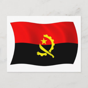 Tarjeta postal de la bandera de Angola