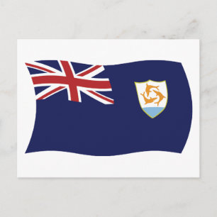 Tarjeta postal de la bandera de Anguila